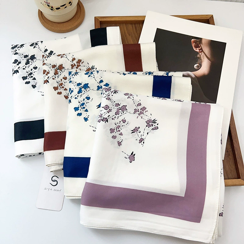 Floral Print Square Scarf