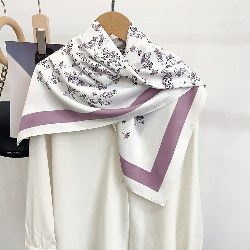 Floral Print Square Scarf view 3