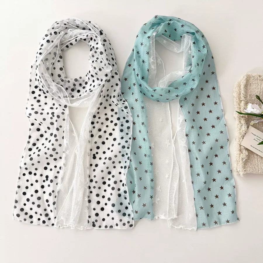 Star Mesh Sheer Scarf