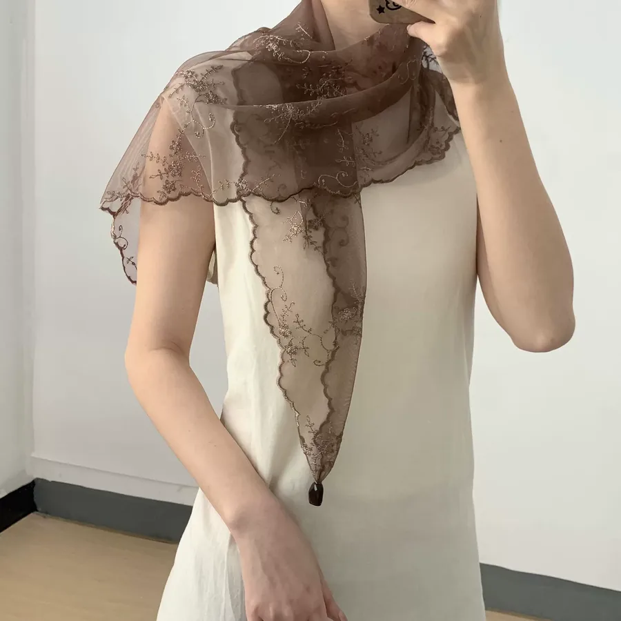 Lace Triangle Scarf view 3