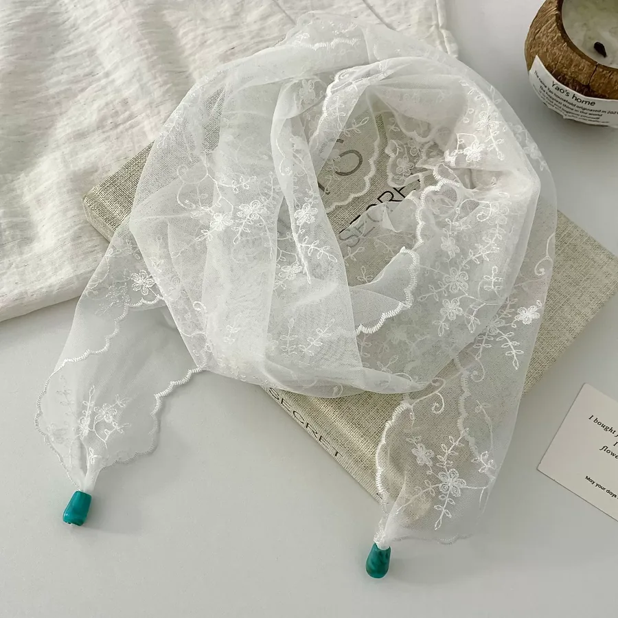 Lace Triangle Scarf view 6