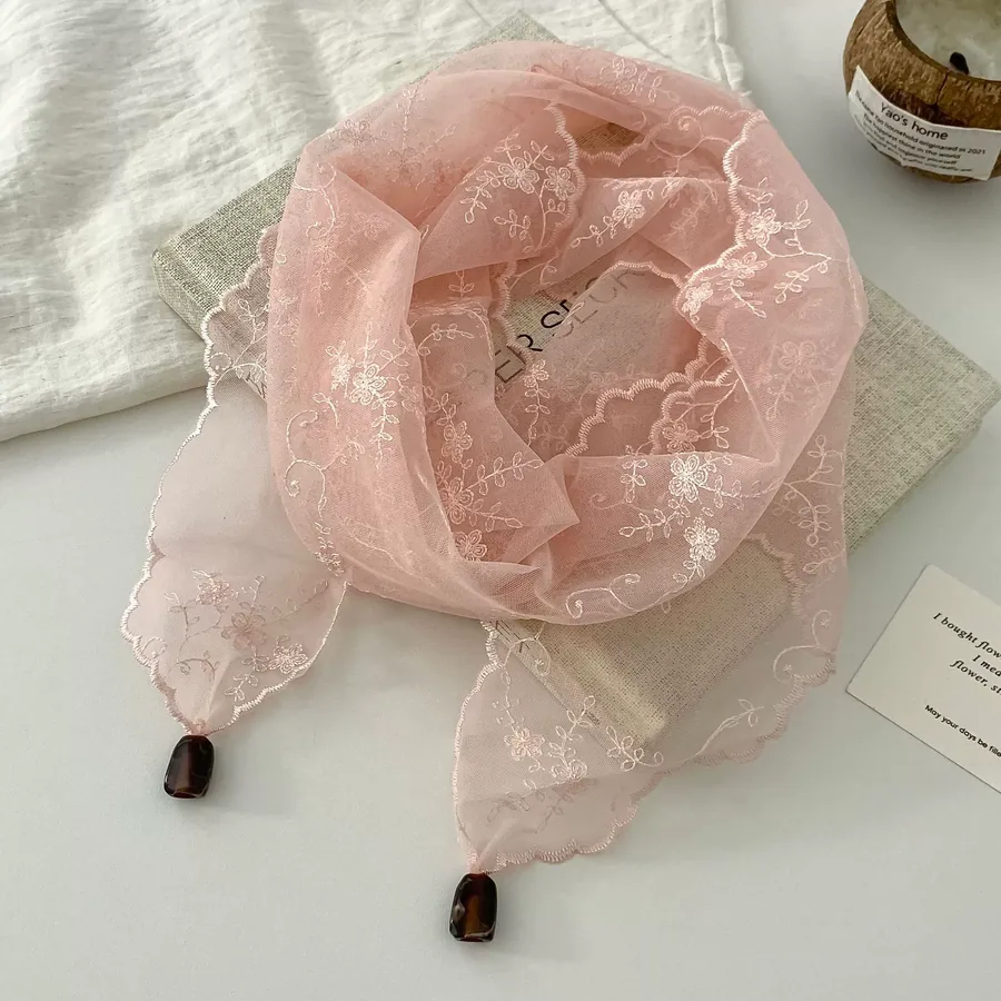 Lace Triangle Scarf view 7