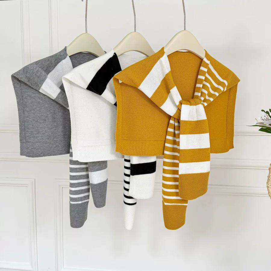 Striped Knitted Wrap view 2