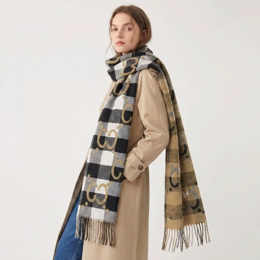 Écharpe jacquard réversible view 2