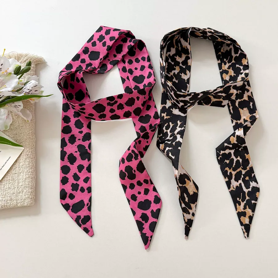 Leopard Print Silk Twilly view 2