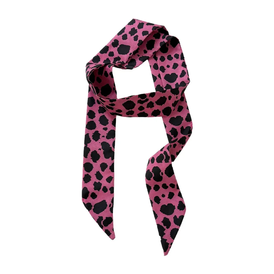 Leopard Print Silk Twilly view 5