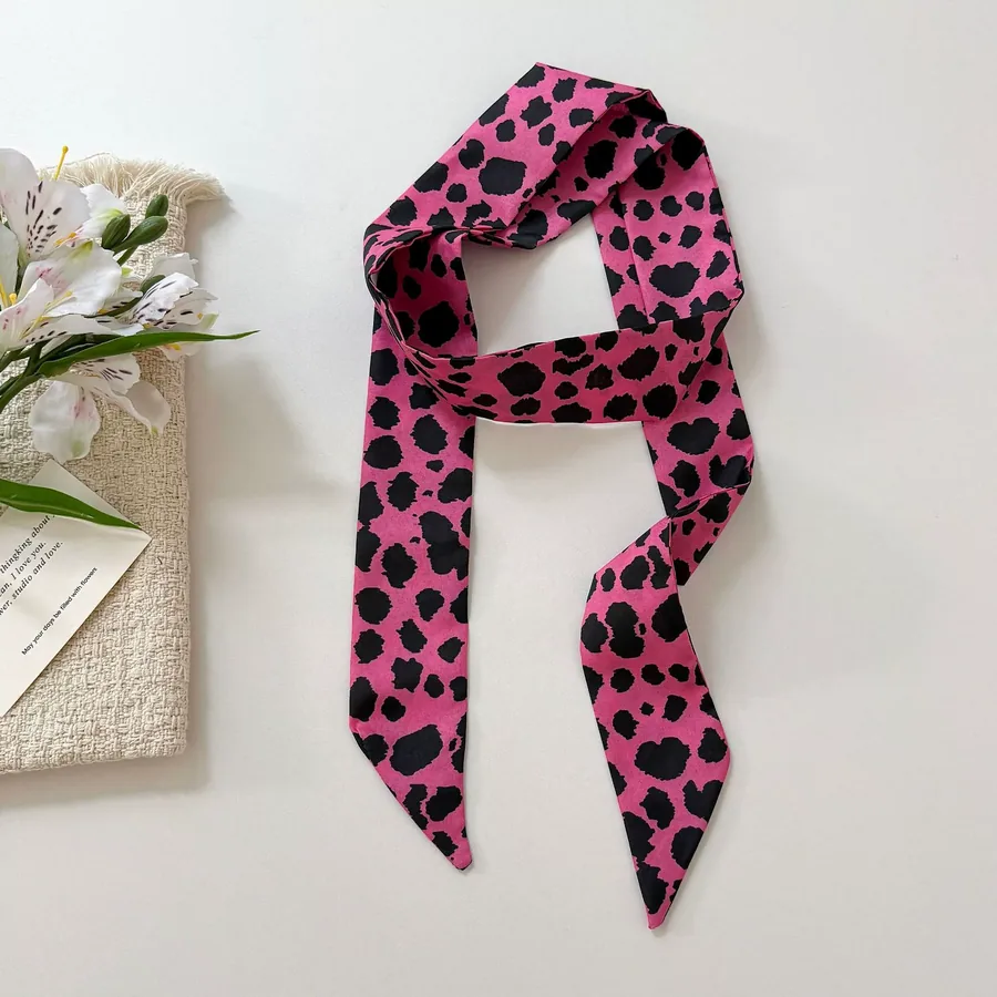 Leopard Print Silk Twilly view 8