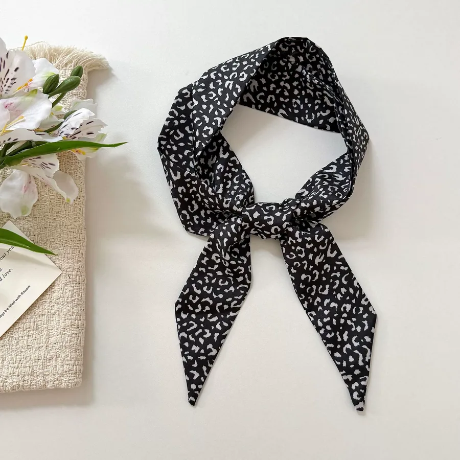 Leopard Print Silk Twilly view 9
