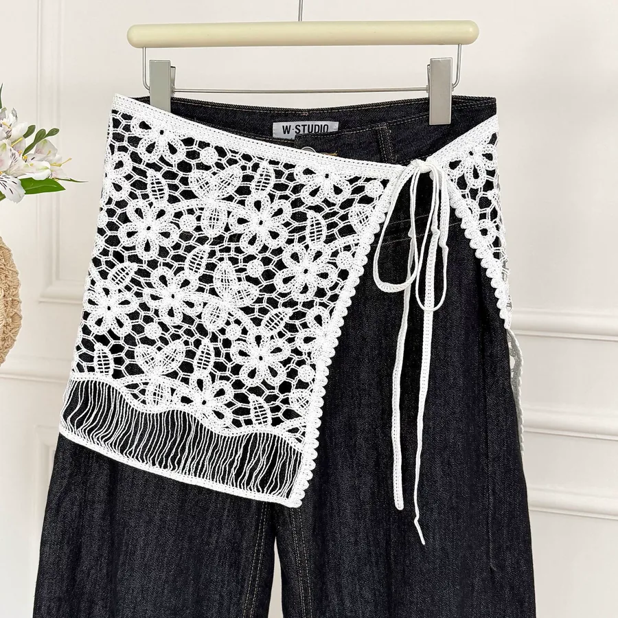 Embroidered Lace Wrap