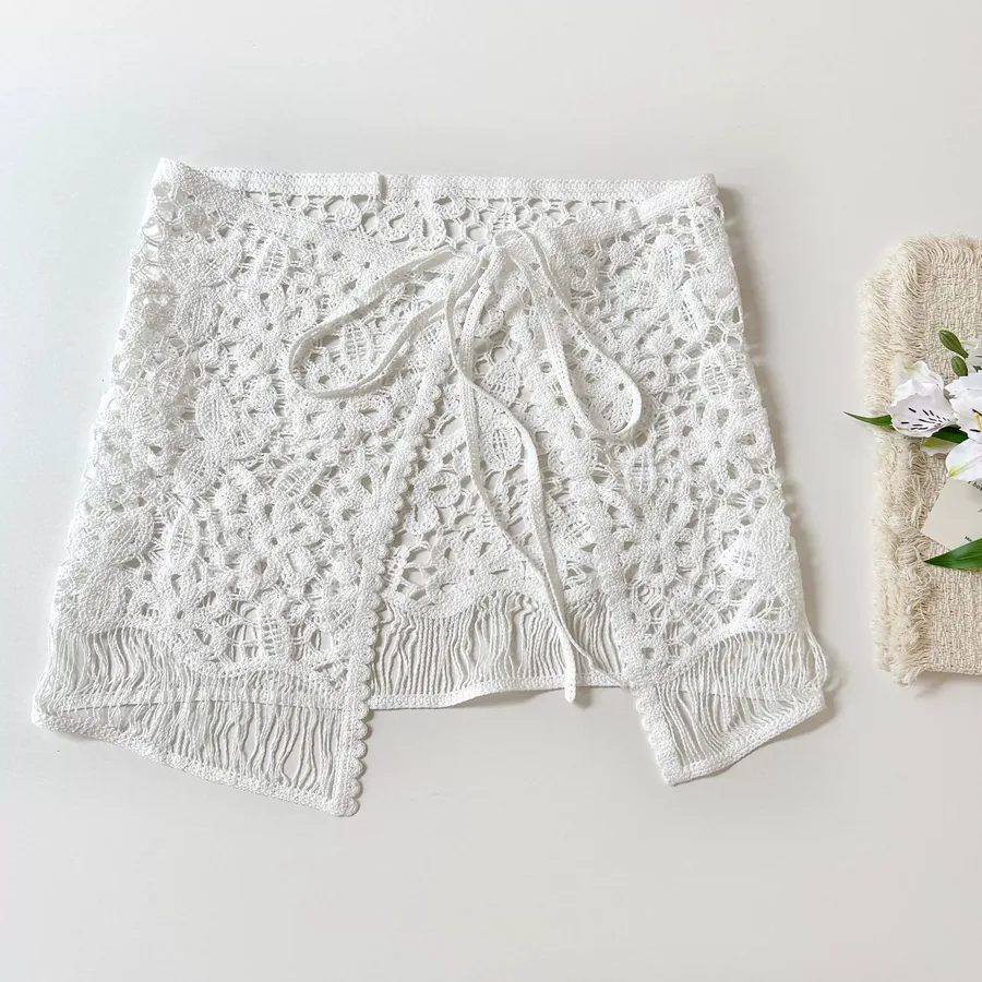 Embroidered Lace Wrap view 6