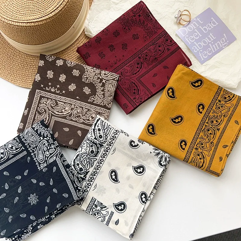 Cotton Paisley Square Scarf
