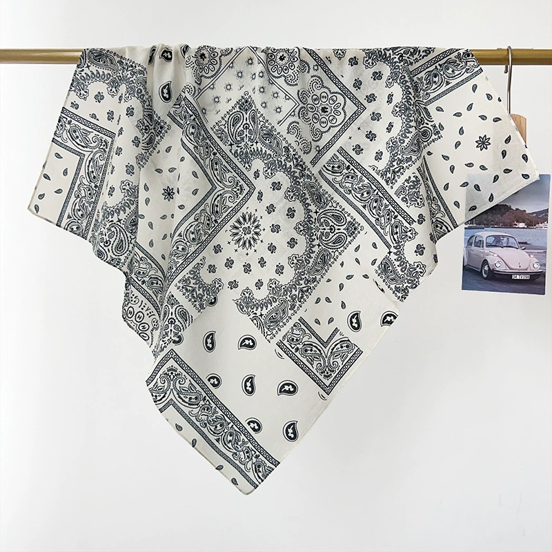 Foulard carré en coton à motif paisley view 2
