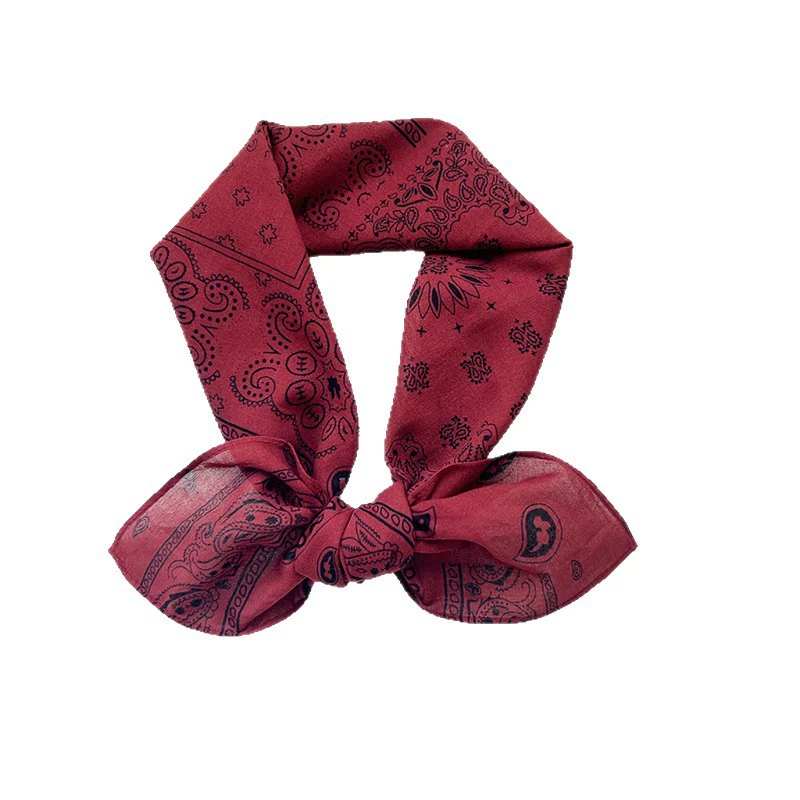 Foulard carré en coton à motif paisley view 5