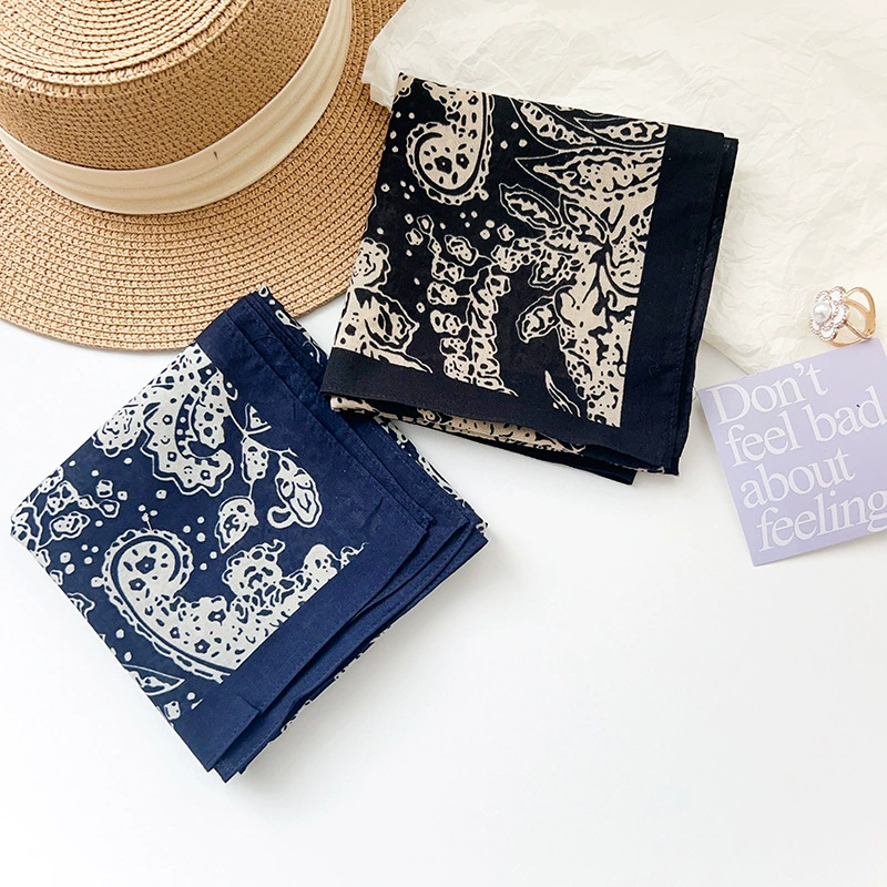 Cotton Paisley Square Scarf
