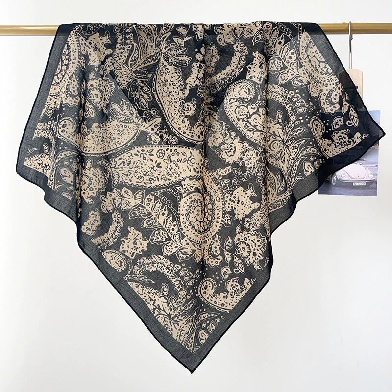 Cotton Paisley Square Scarf view 3