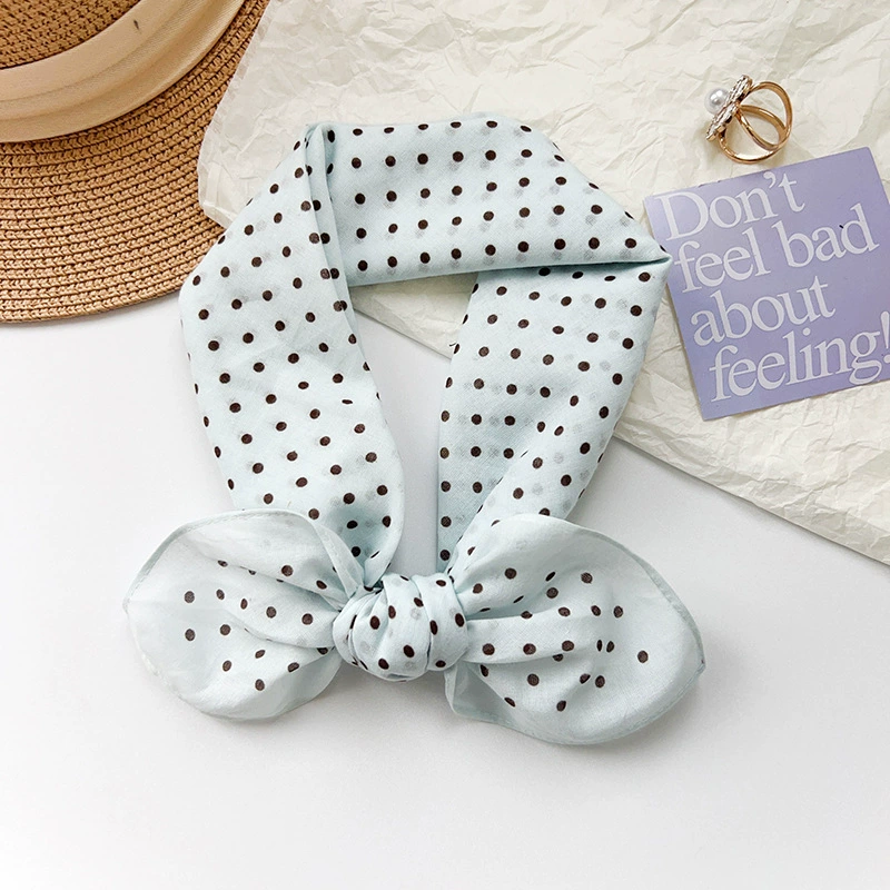Cotton Polka Dot Square Scarf view 7