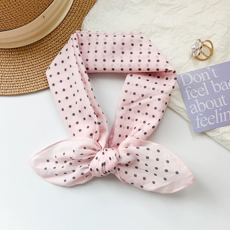 Cotton Polka Dot Square Scarf view 8