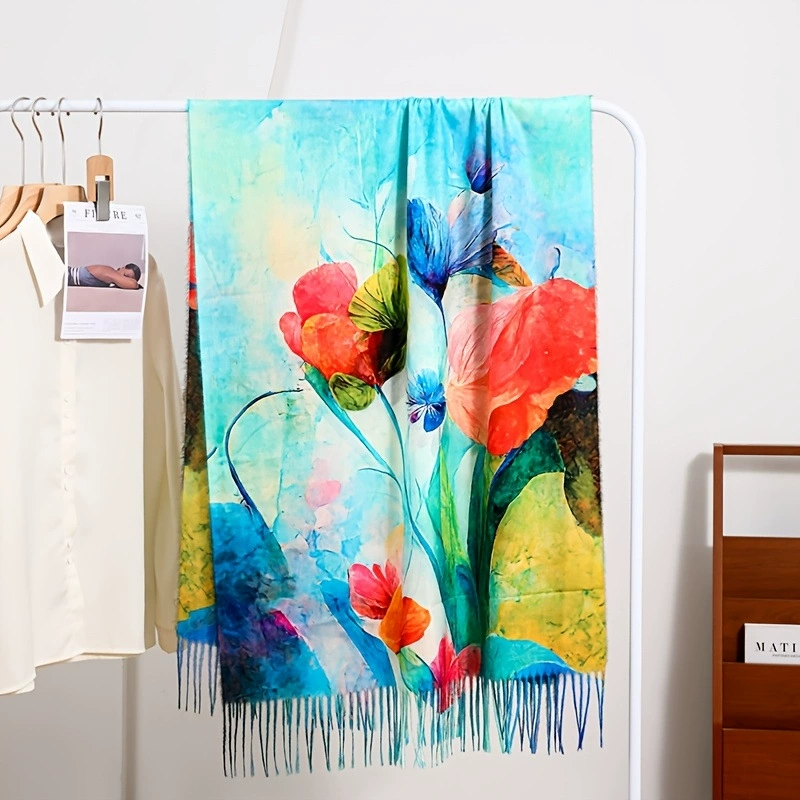 Floral Fringe Scarf view 10