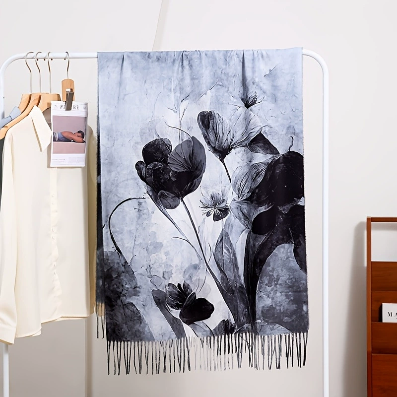 Floral Fringe Scarf view 11