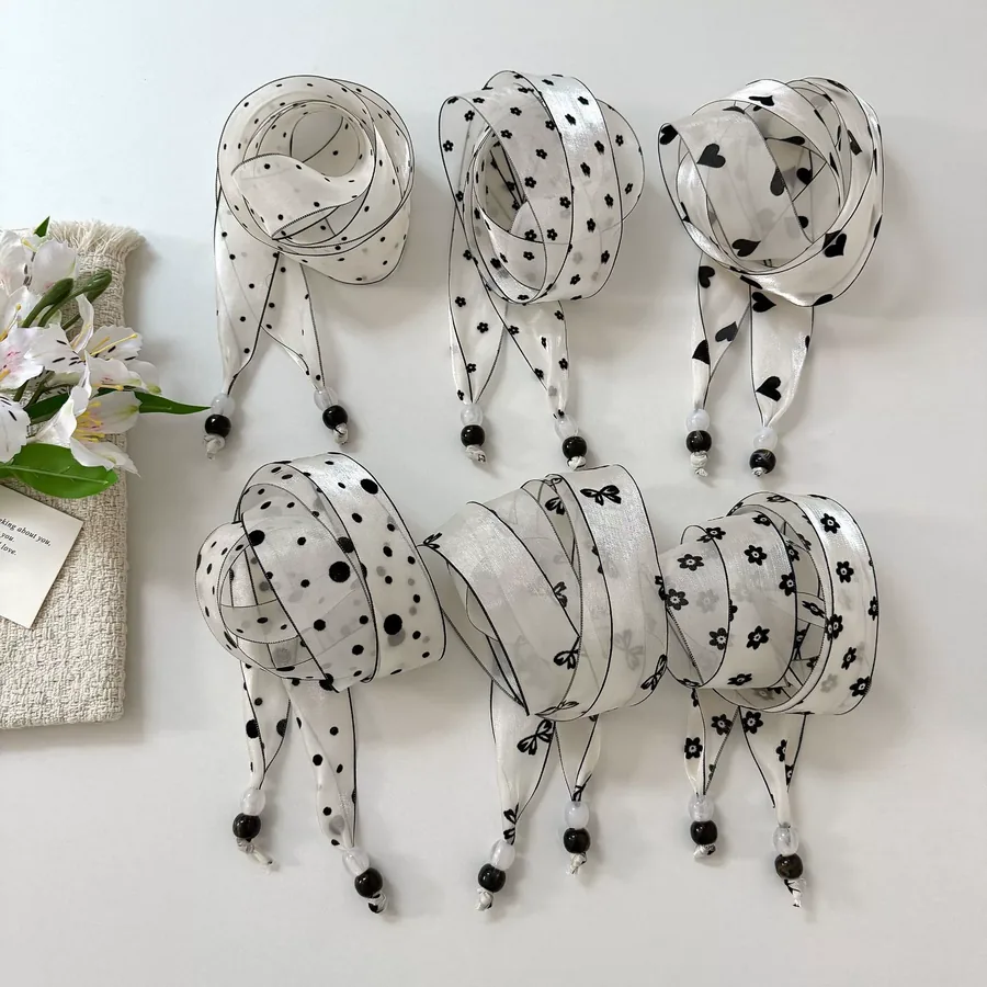 Beaded Polka Dot Twilly