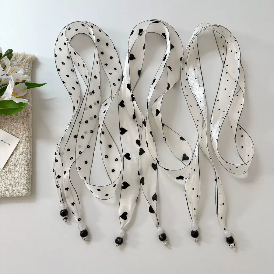 Beaded Polka Dot Twilly view 2