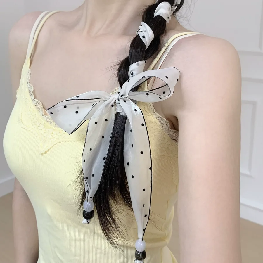 Beaded Polka Dot Twilly view 4