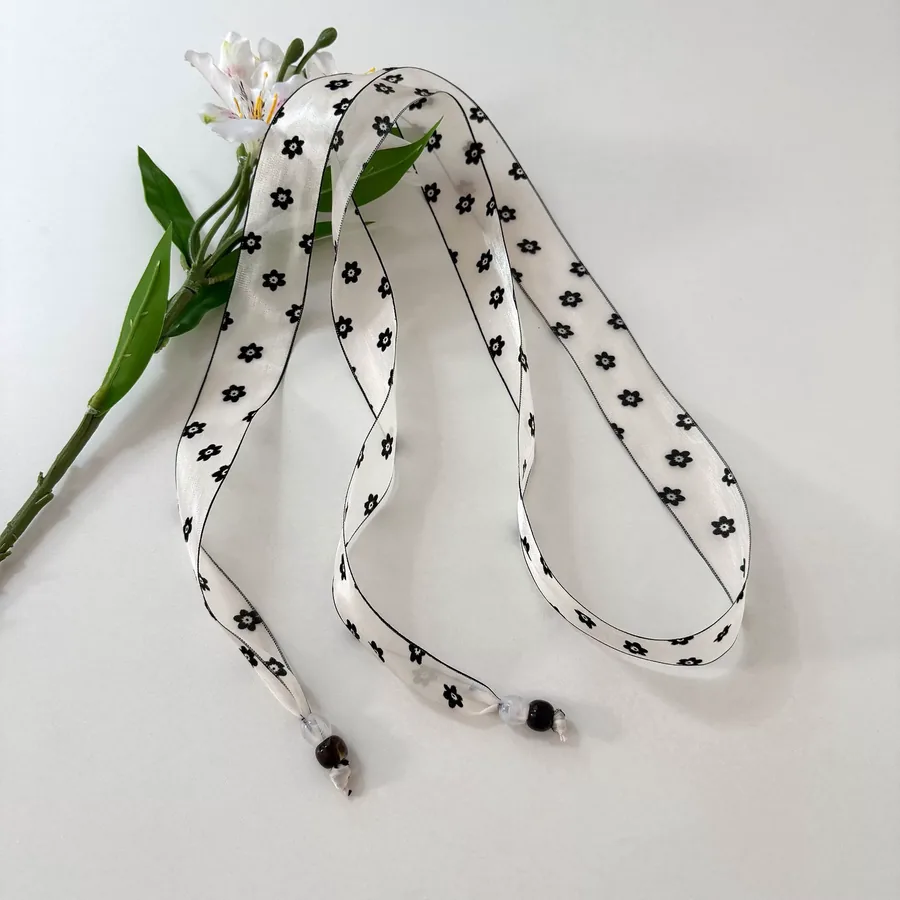 Beaded Polka Dot Twilly view 7