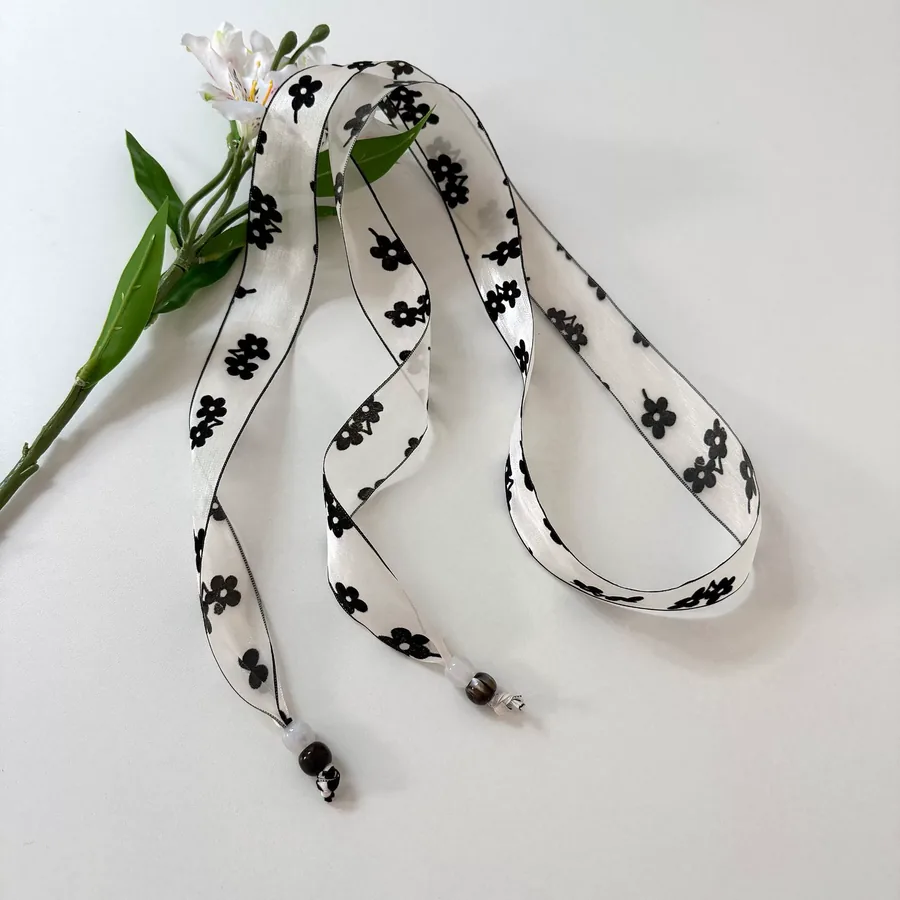 Beaded Polka Dot Twilly view 8