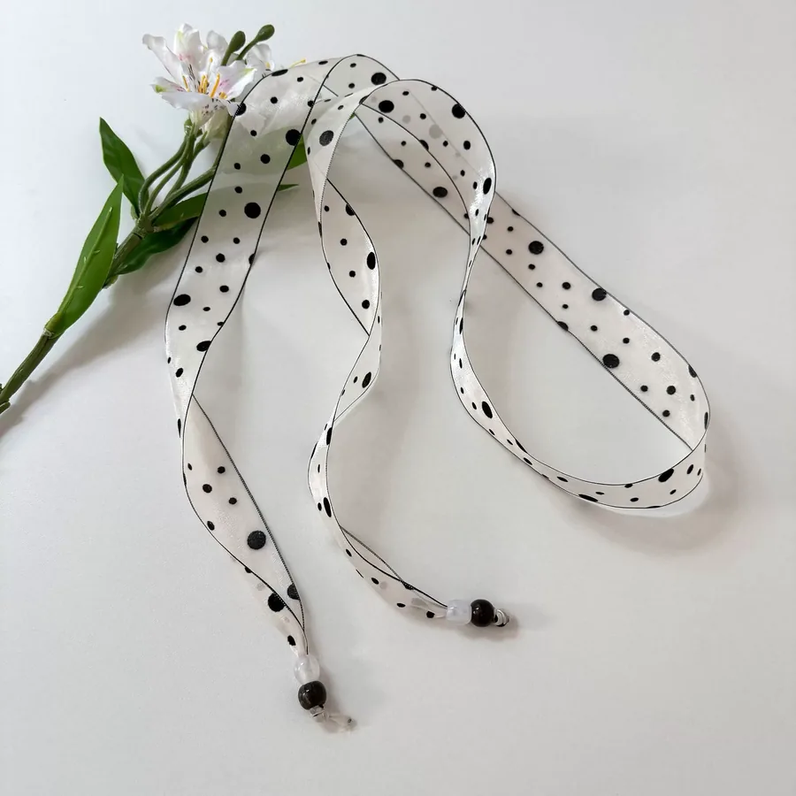 Beaded Polka Dot Twilly view 9
