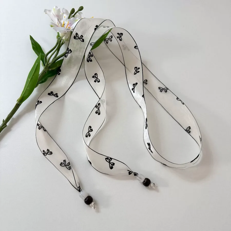 Beaded Polka Dot Twilly view 10