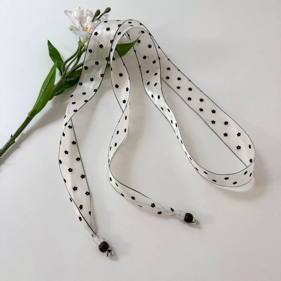 Beaded Polka Dot Twilly view 11