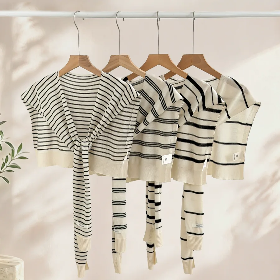 Tencel Striped Wrap view 2