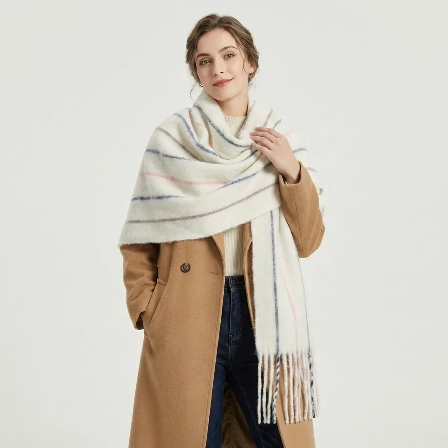 Mohair Wool Blend Scarf view 3