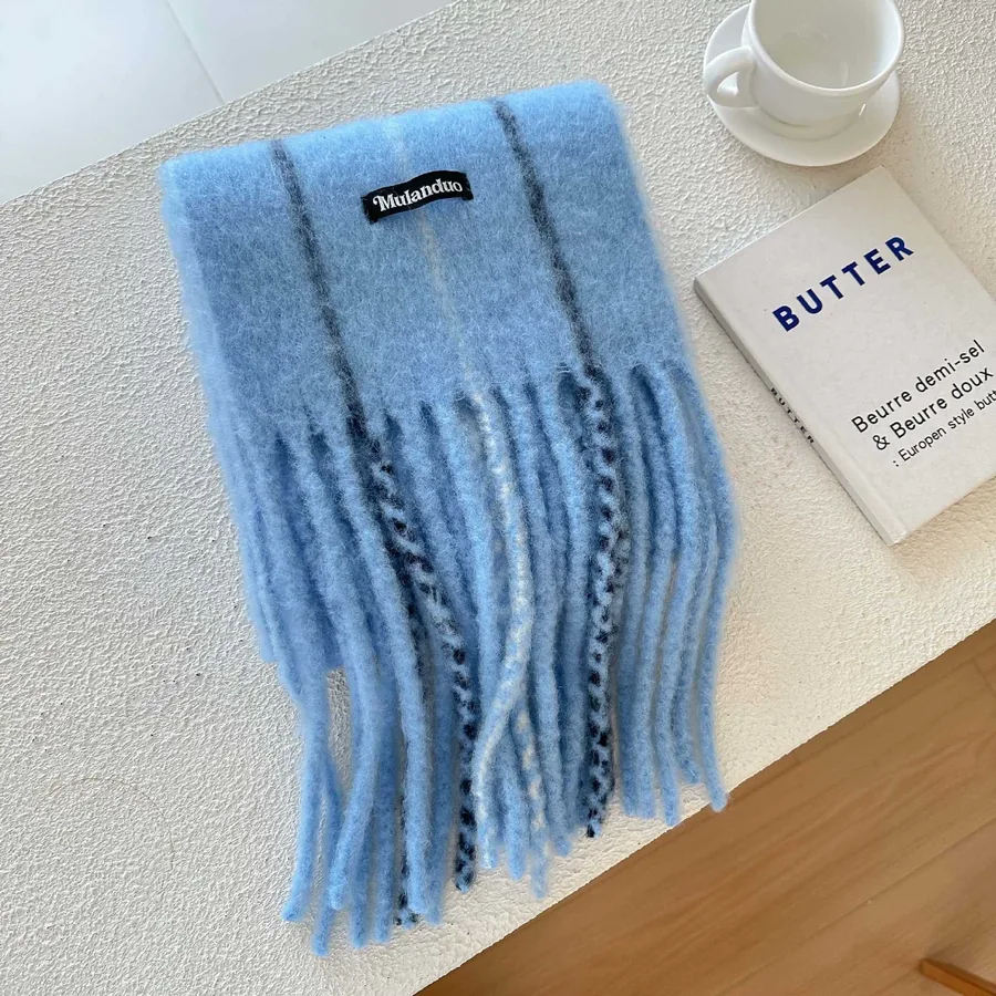 Mohair Wool Blend Scarf view 9