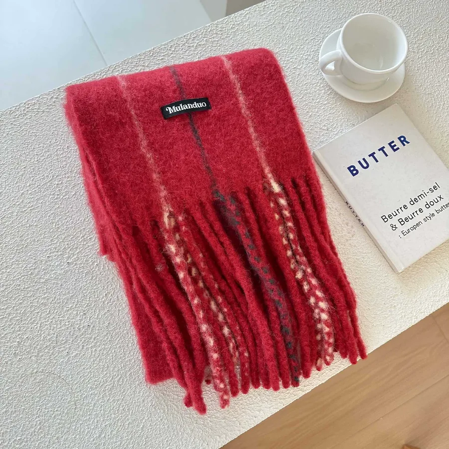Mohair Wool Blend Scarf view 10