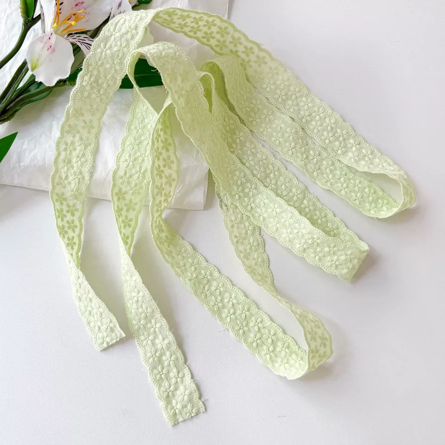 Polyester Long Silk Scarf with Floral Print view 8