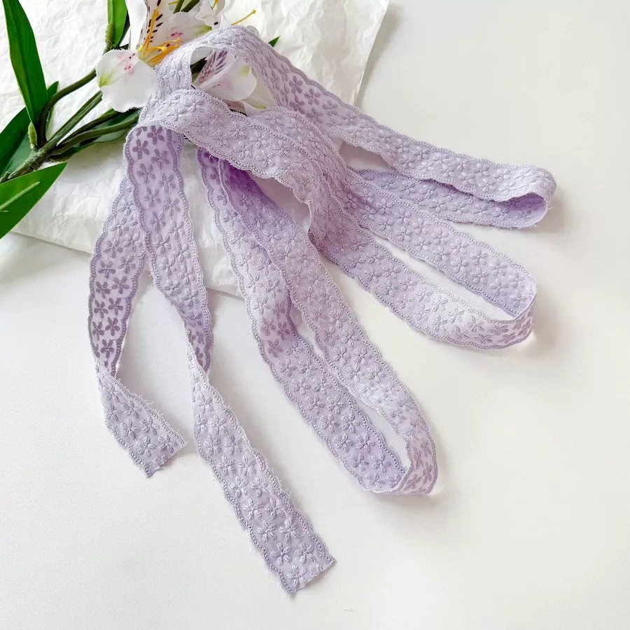 Polyester Long Silk Scarf with Floral Print view 9