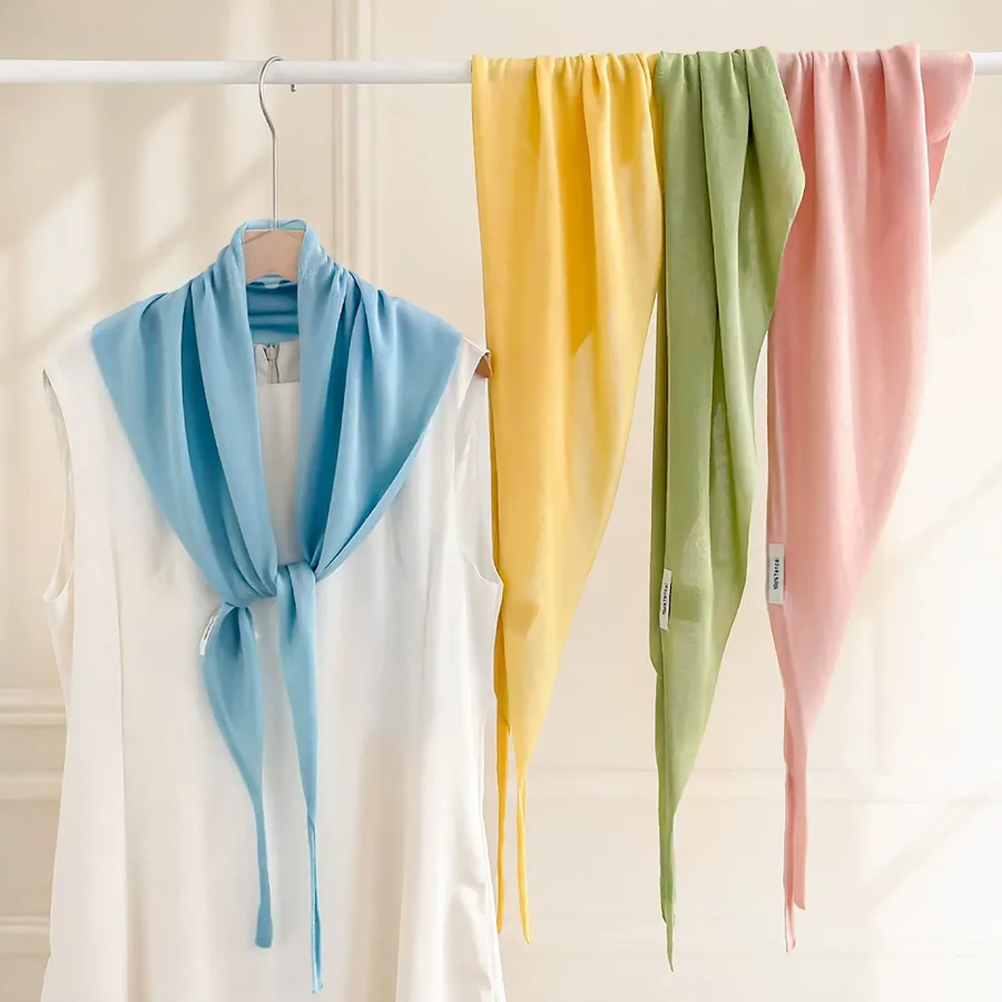 Knitted Shawl with Faux Collar view 2