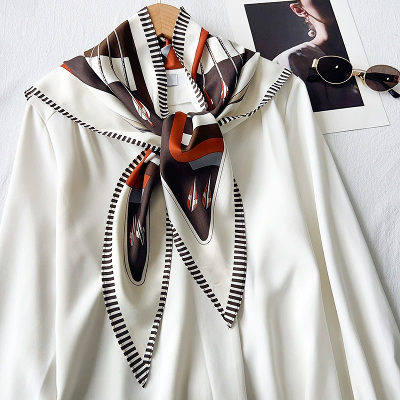 Polyester Geometric Triangle Scarf view 3