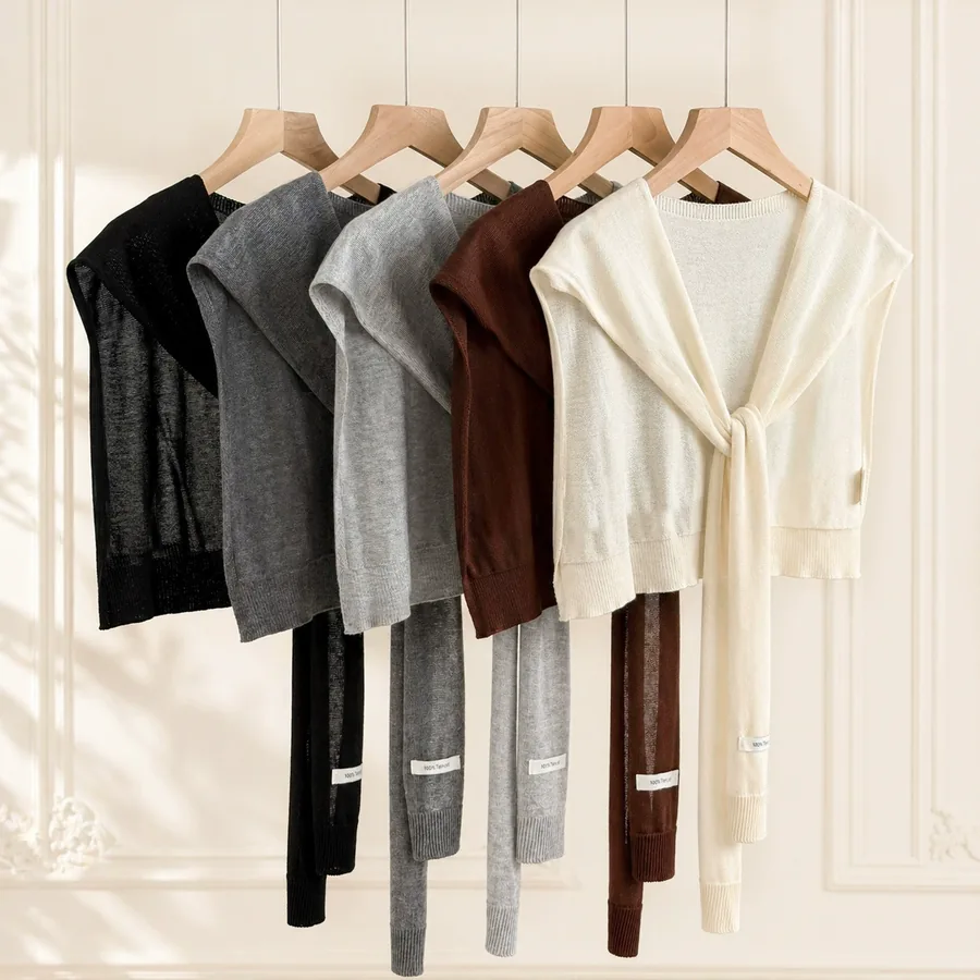 Tencel Shawl with Solid Color view 2
