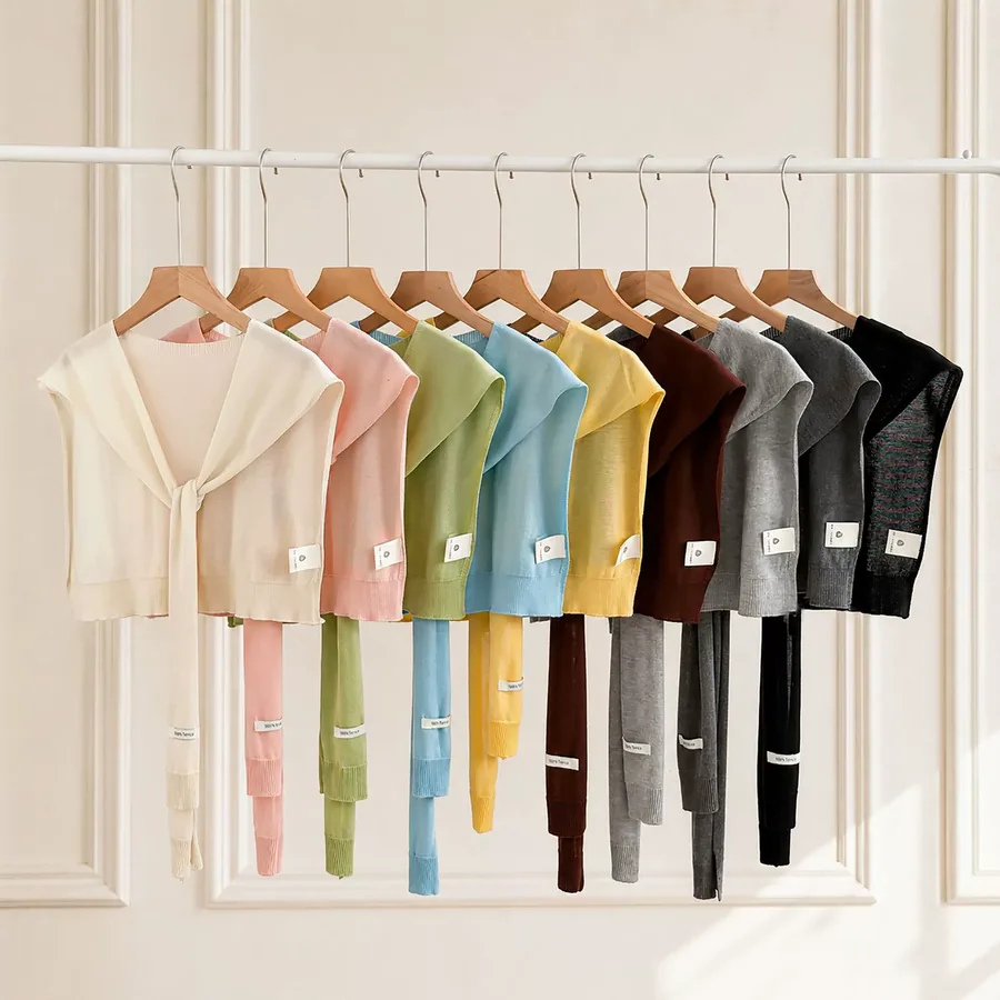 Tencel Shawl with Solid Color view 4