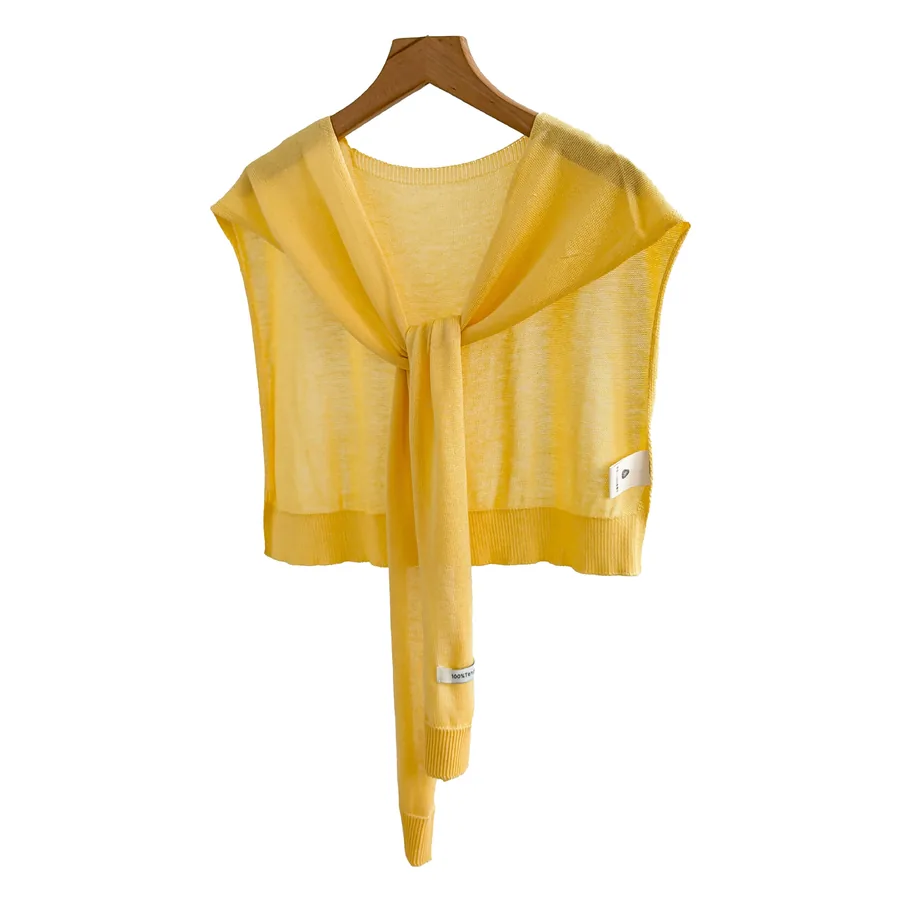 Tencel Shawl with Solid Color view 5