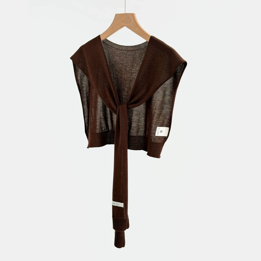 Tencel Shawl with Solid Color view 7