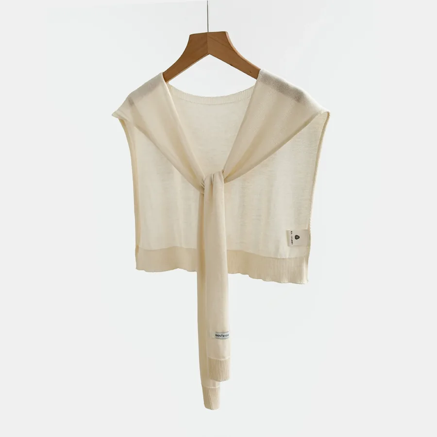 Tencel Shawl with Solid Color view 8