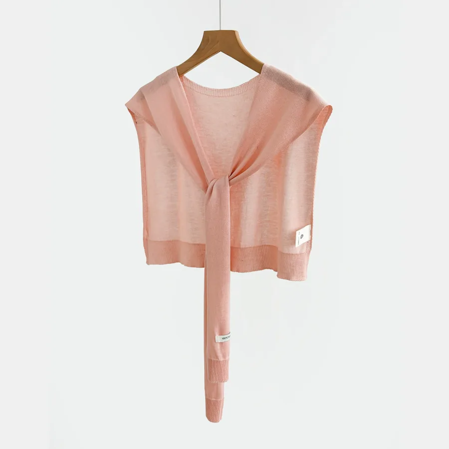 Tencel Shawl with Solid Color view 9