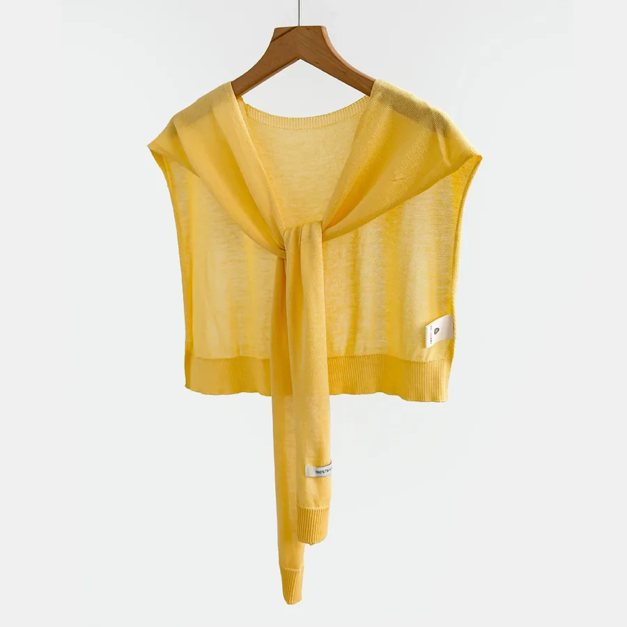 Tencel Shawl with Solid Color view 10