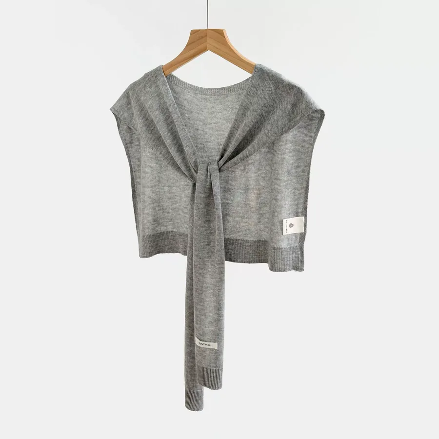 Tencel Shawl with Solid Color view 11