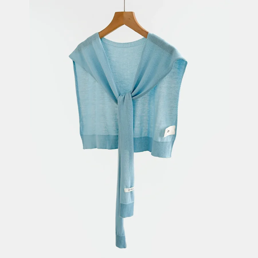 Tencel Shawl with Solid Color view 12