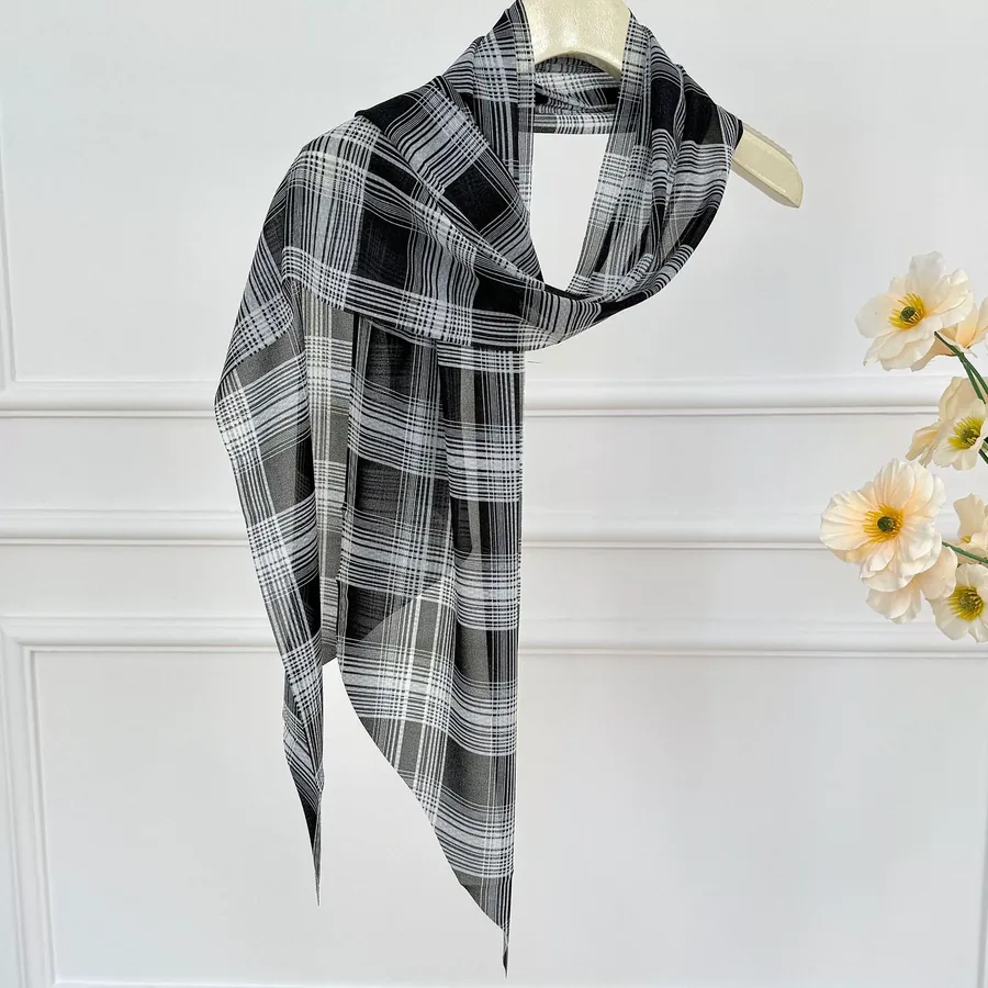 Polka Dot Long Silk Scarf view 9