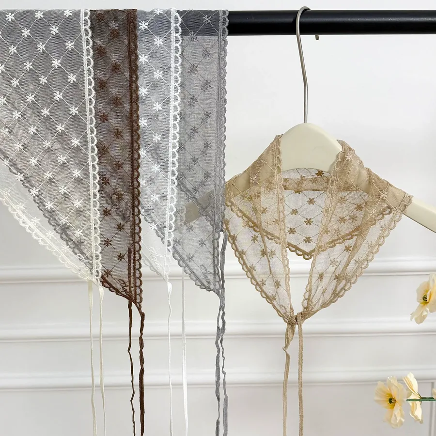 Lace Head Scarf with Triangle Shape
